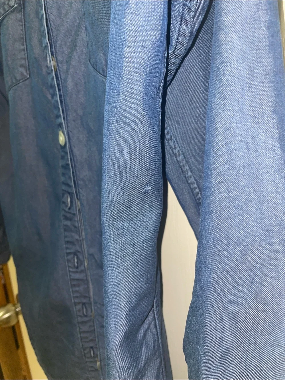 Soft Surroundings Light Blue Denim Shirt